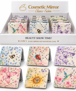 Alternative view of Floral compact mirror – / assorted box of 12 pcs