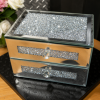 Jewelry box glass silver