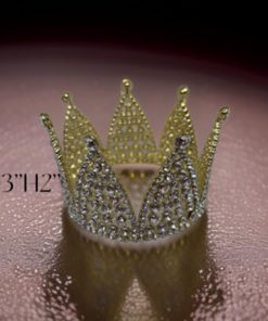 Hair crown with  crystal rhinestones -7 cm Colour:Gold