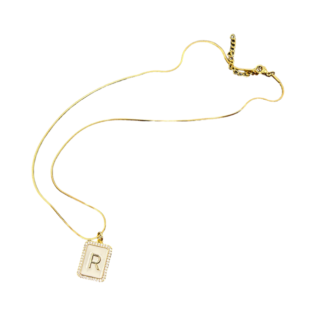 Crystal Initial Charm-Necklace & Bracelet - Image 2