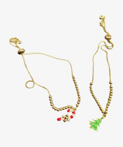 Bracelet Holiday Charm Tree and Candy Pull Cord Chain