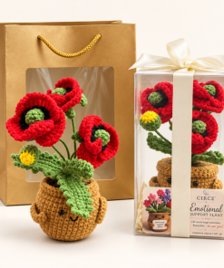 Alternative view of Crochet Poppy Flower Pot