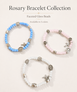 Rosary Petite Bracelet Faceted Glass Beads