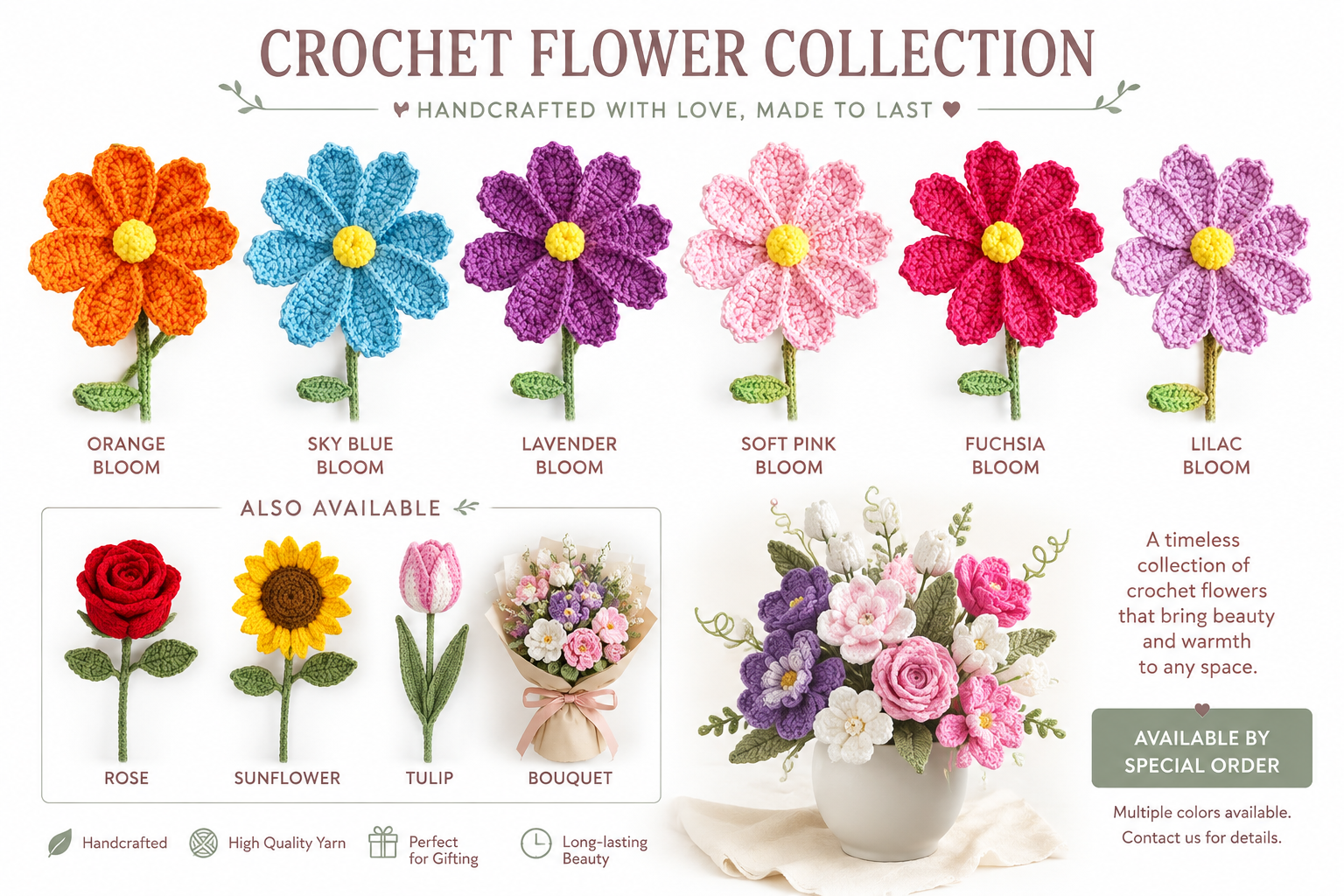 Crochet Flower Bloom Collection