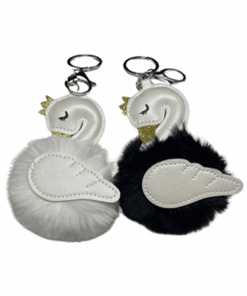 PomPom Swan Keychain