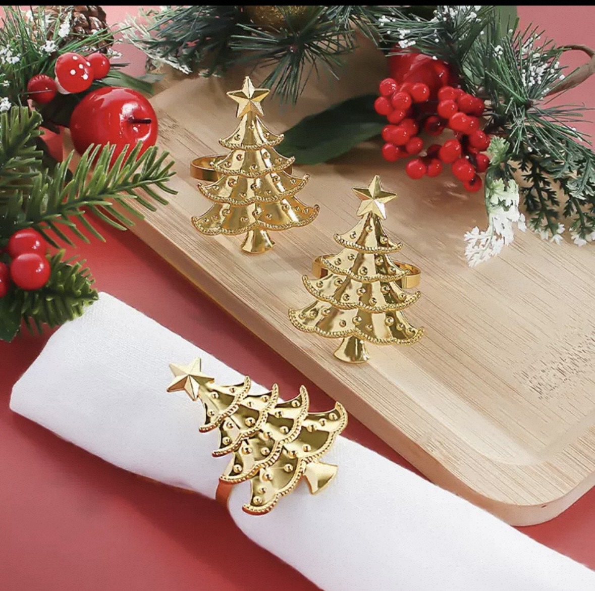 Festive Christmas Tree Napkin Ring