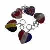 KeyChain Rhinestone Flag inHeart