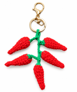 Red Chili Pepper Crochet Keychain & Bag Charm