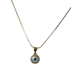 Necklace tiny evil eyes