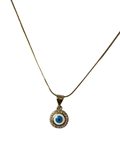 Necklace tiny evil eyes