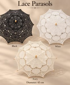 Lace Parasol Size Diameter 45 Cm