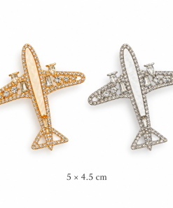 AirPlane Brooch Gold & Silver Tone