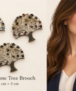 Rhinestone Tree Tree of Life Brooch