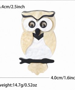 Pearl Ivory Owl Brooch